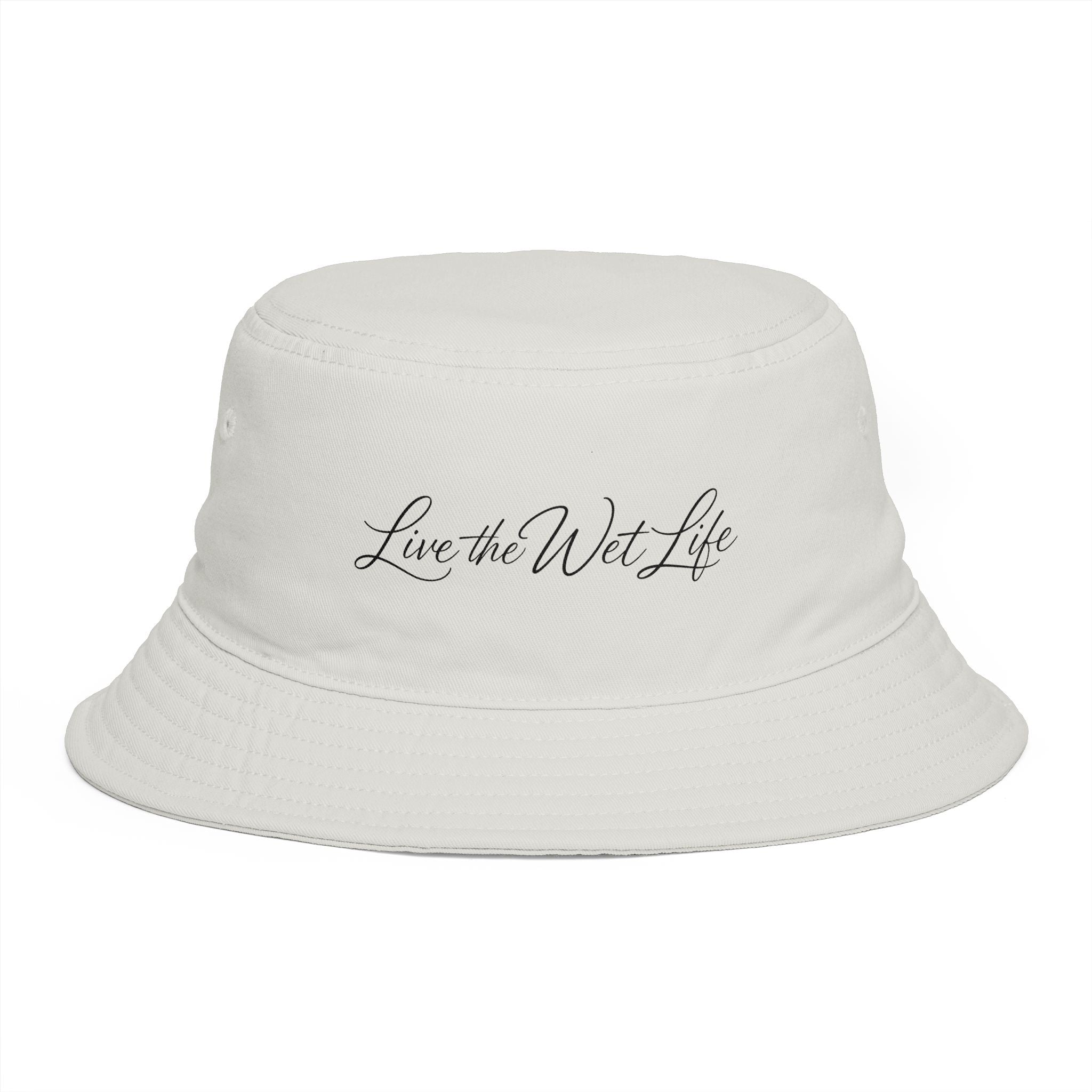 Bucket Hat — "Live the Wet Life" Embroidered Beach Bucket Hat