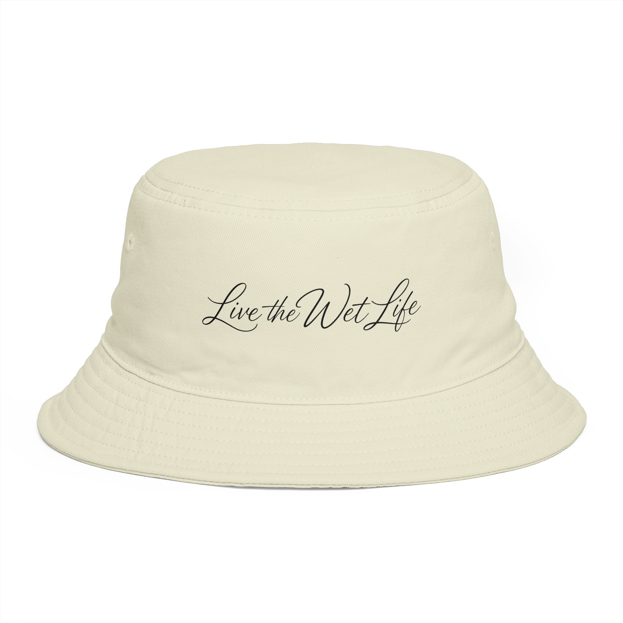 Bucket Hat — "Live the Wet Life" Embroidered Beach Bucket Hat