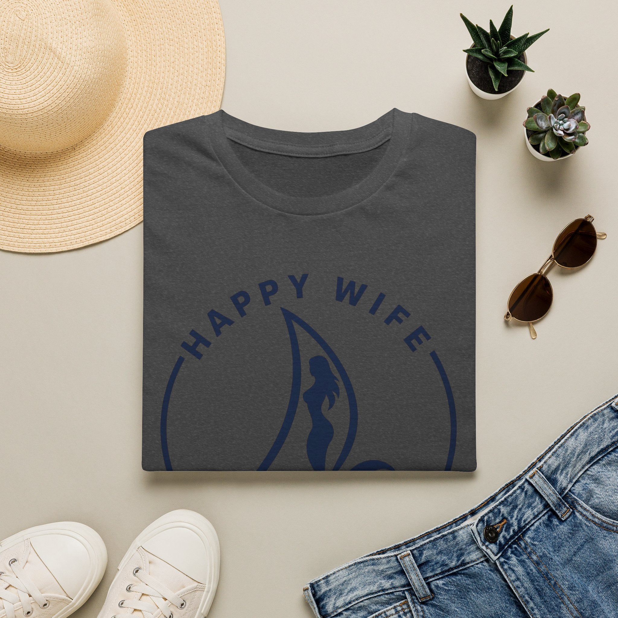Unisex Happy Wife Wet Life T-Shirt — Brand Graphic Tee