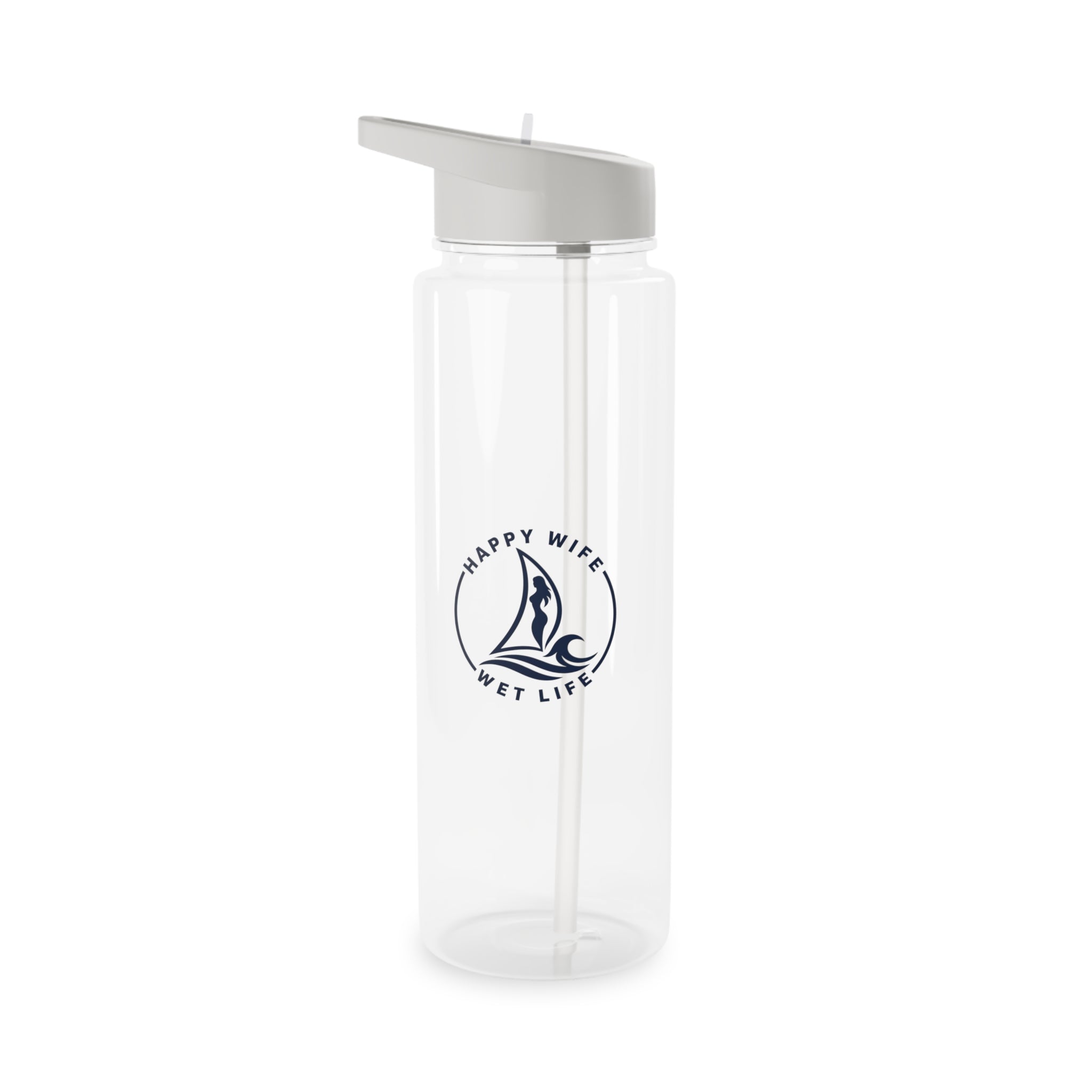 Tritan Water Bottle — "Happy Wife Wet Life" Surf Logo Sports Bottle