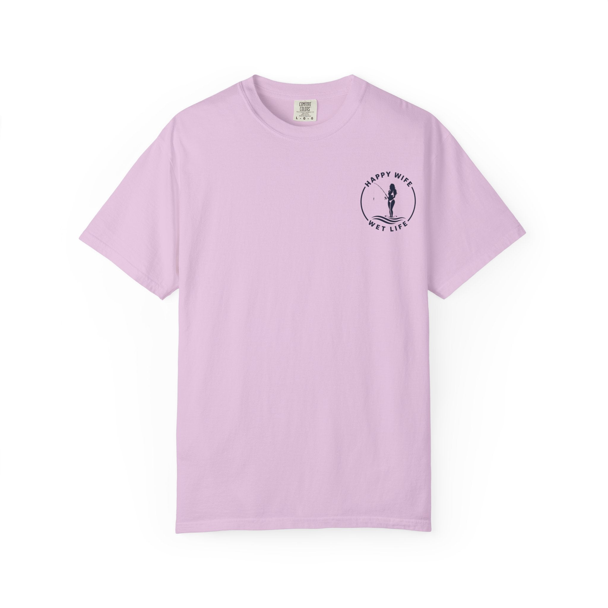 Women Fishing Graphic T-Shirt — "Rhythm of the Cast" Garment-Dyed Tee