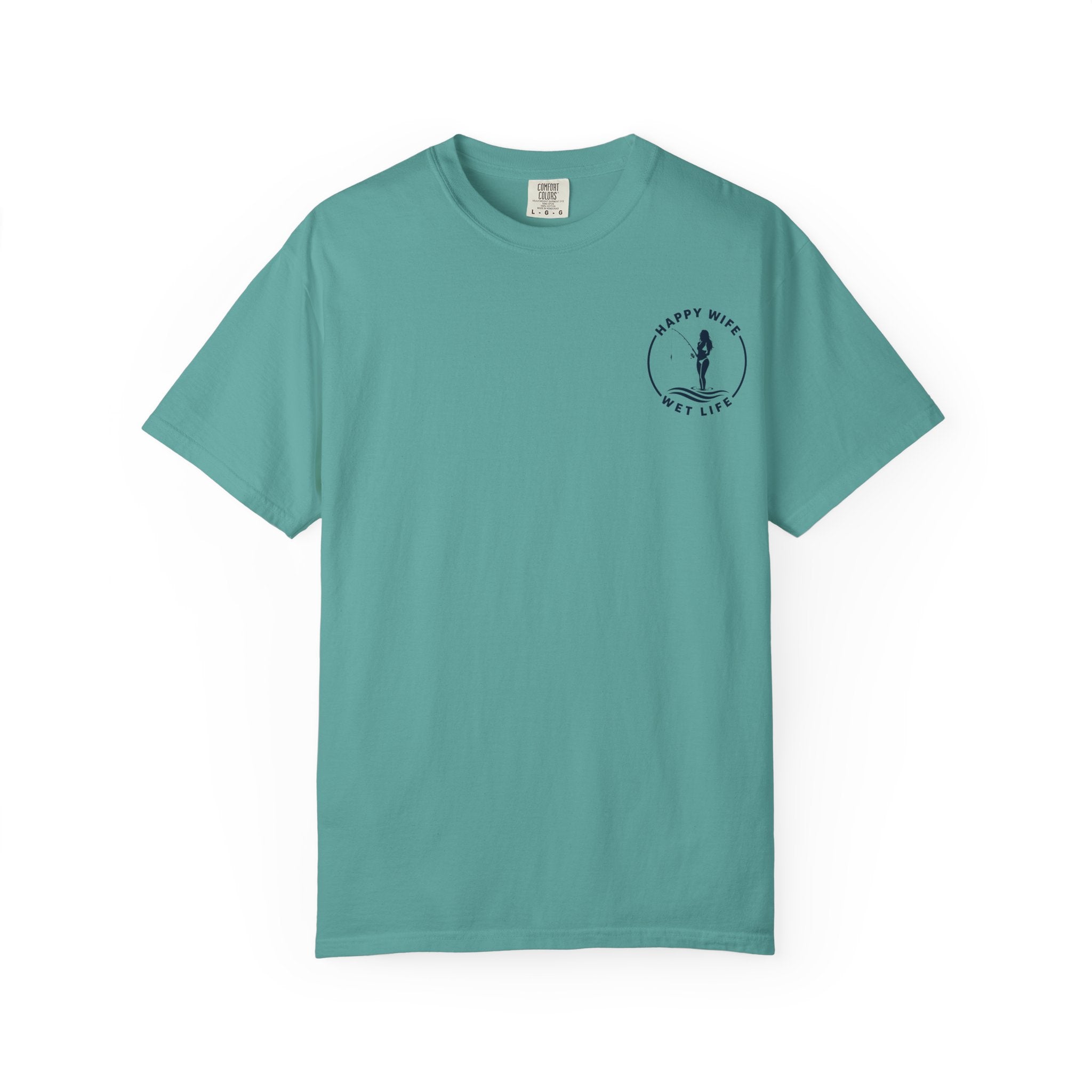 Women Fishing Graphic T-Shirt — "Rhythm of the Cast" Garment-Dyed Tee