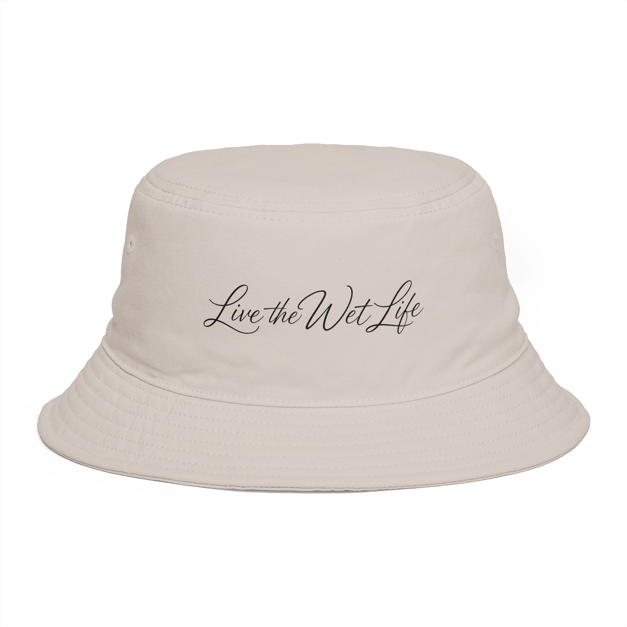 Bucket Hat — "Live the Wet Life" Embroidered Beach Bucket Hat