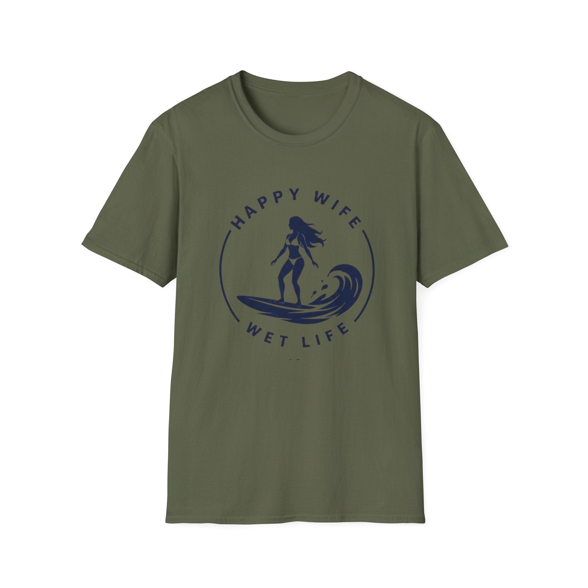 Unisex Happy Wife Wet Life Surf T-Shirt