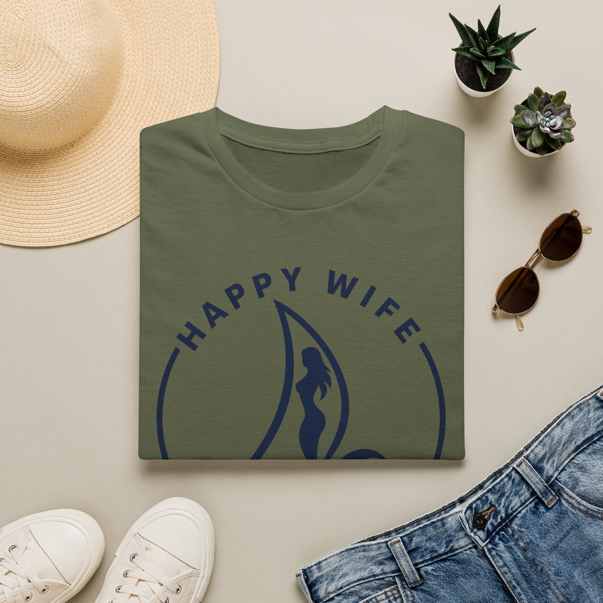 Unisex Happy Wife Wet Life T-Shirt — Brand Graphic Tee