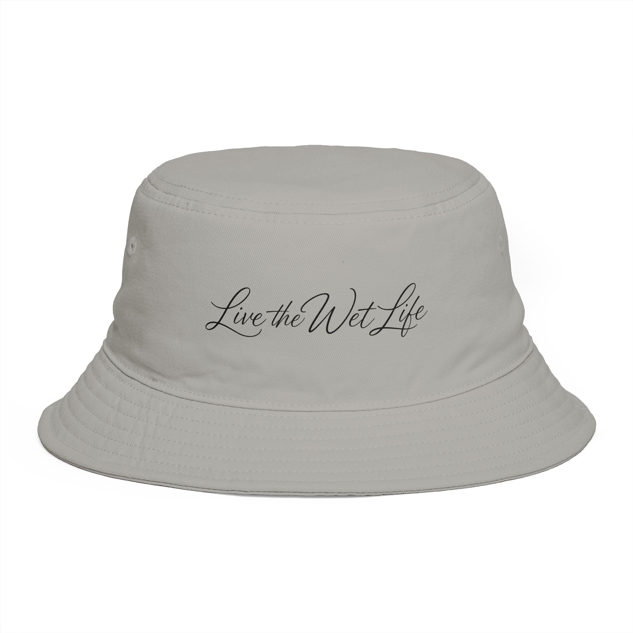 Bucket Hat — "Live the Wet Life" Embroidered Beach Bucket Hat