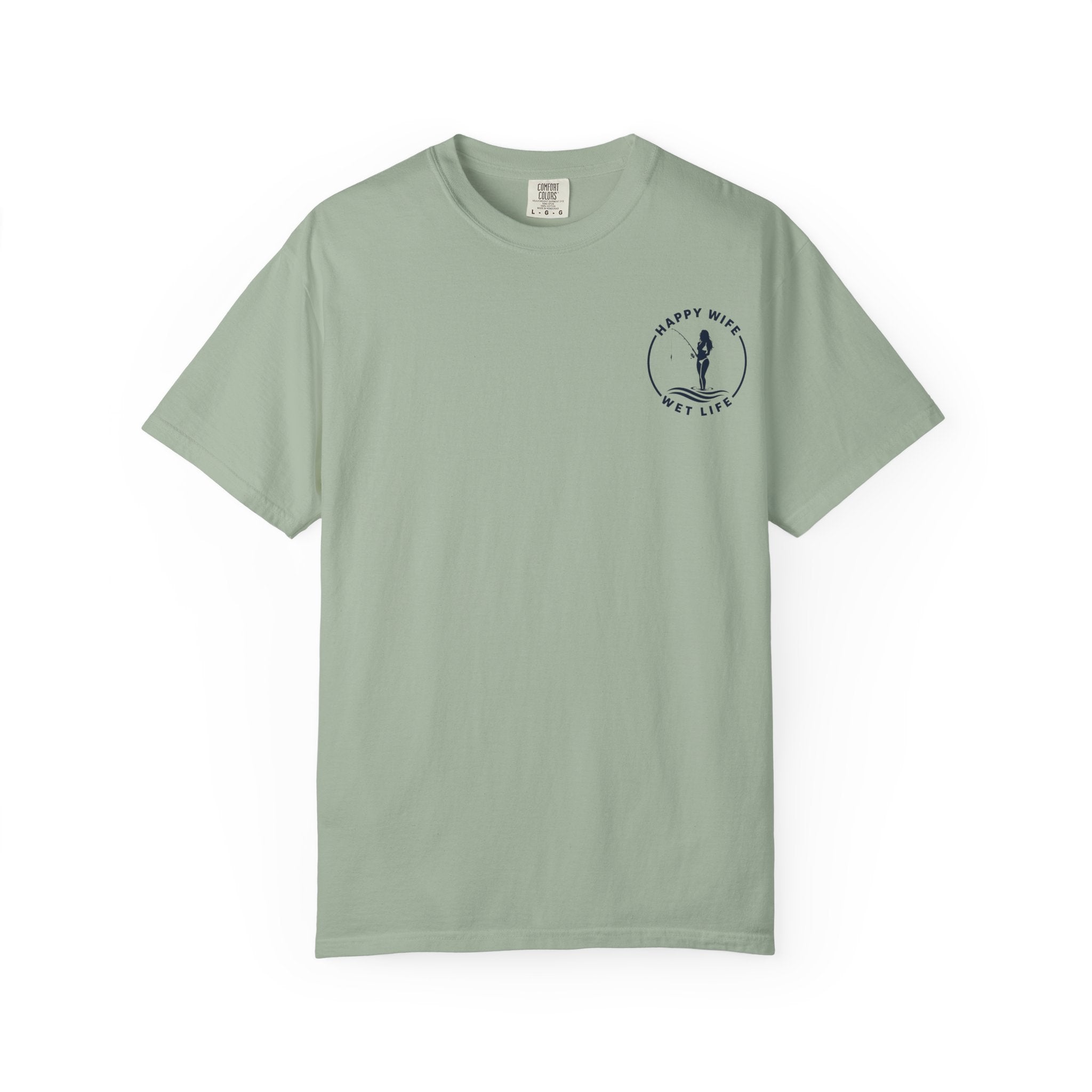 Women Fishing Graphic T-Shirt — "Rhythm of the Cast" Garment-Dyed Tee