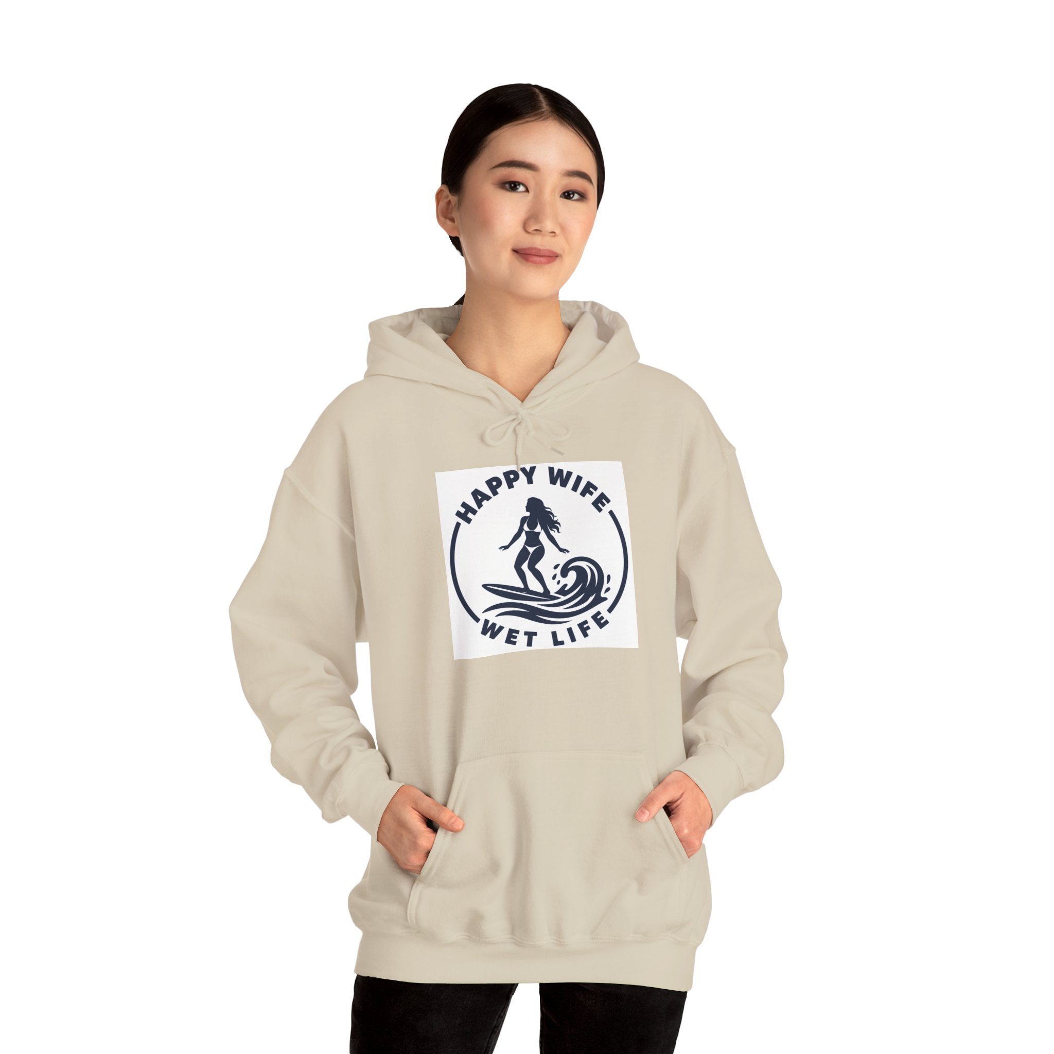 Unisex Heavy Blend™ Hooded Woman Surfing Sweatshirt