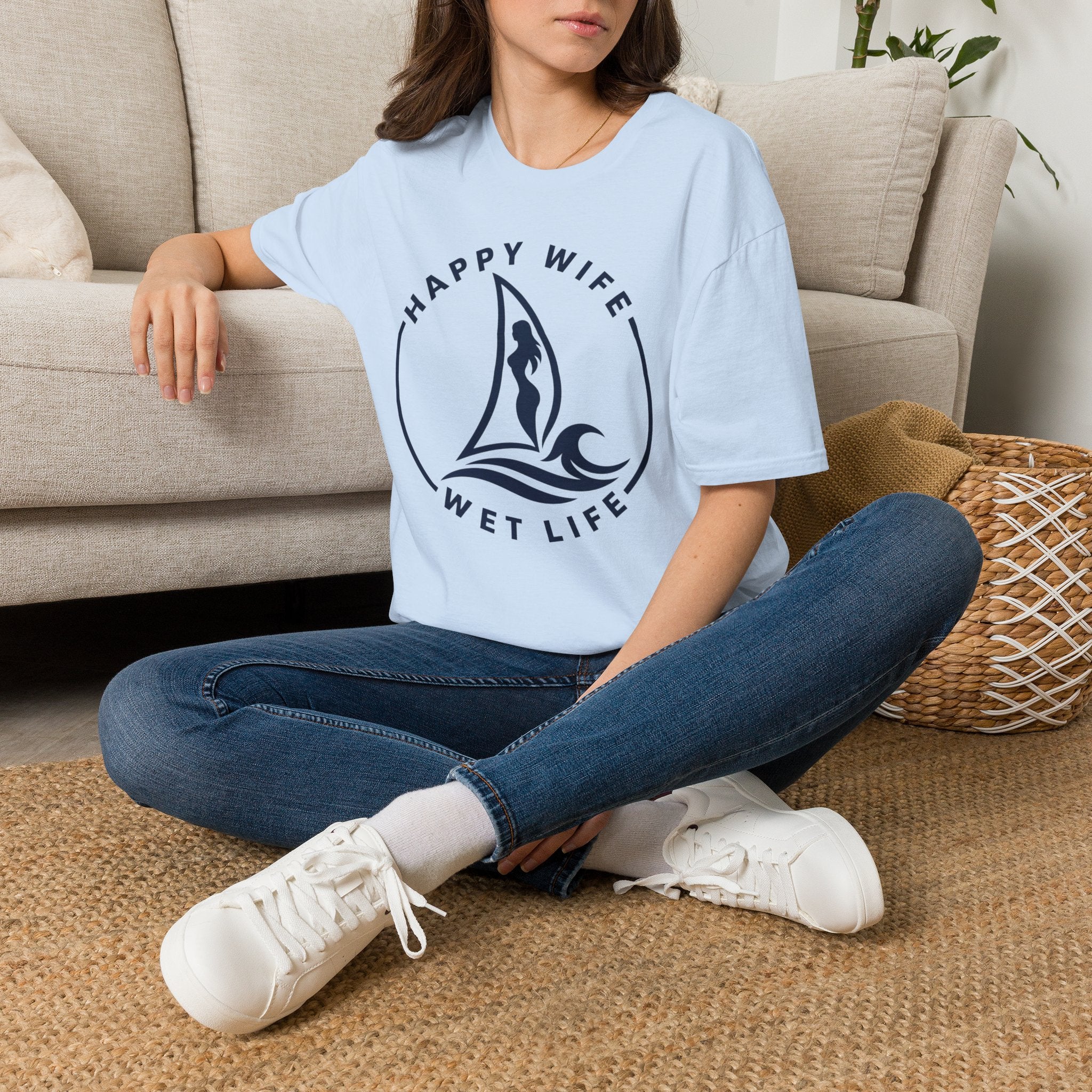 Unisex Happy Wife Wet Life T-Shirt — Brand Graphic Tee