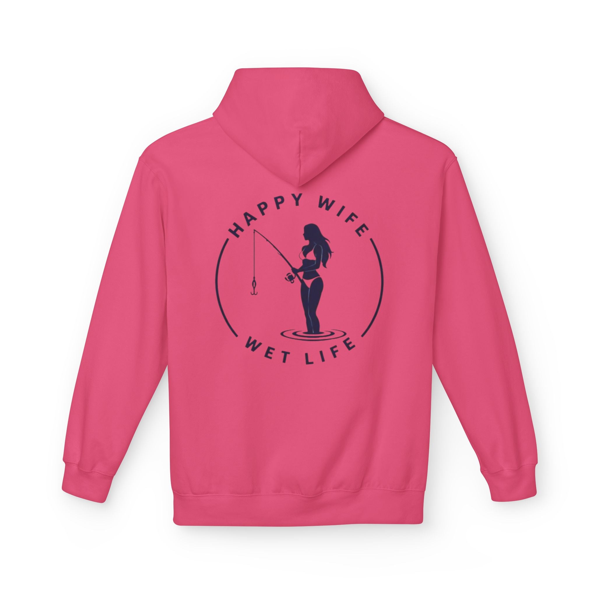 Happy Wife Wet Life Surf Hoodie — Minimal Surf Graphic Pullover