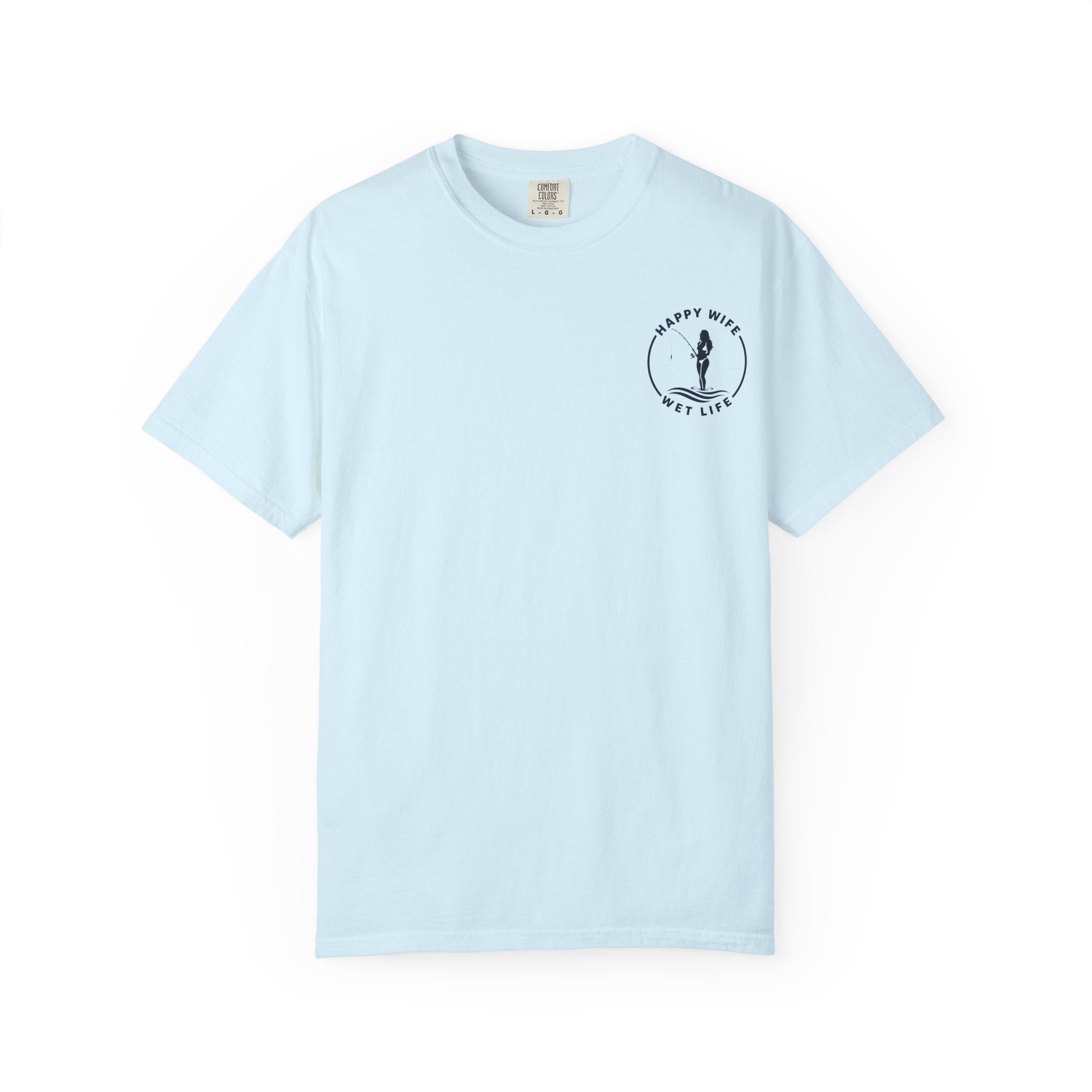 Women Fishing Graphic T-Shirt — "Rhythm of the Cast" Garment-Dyed Tee