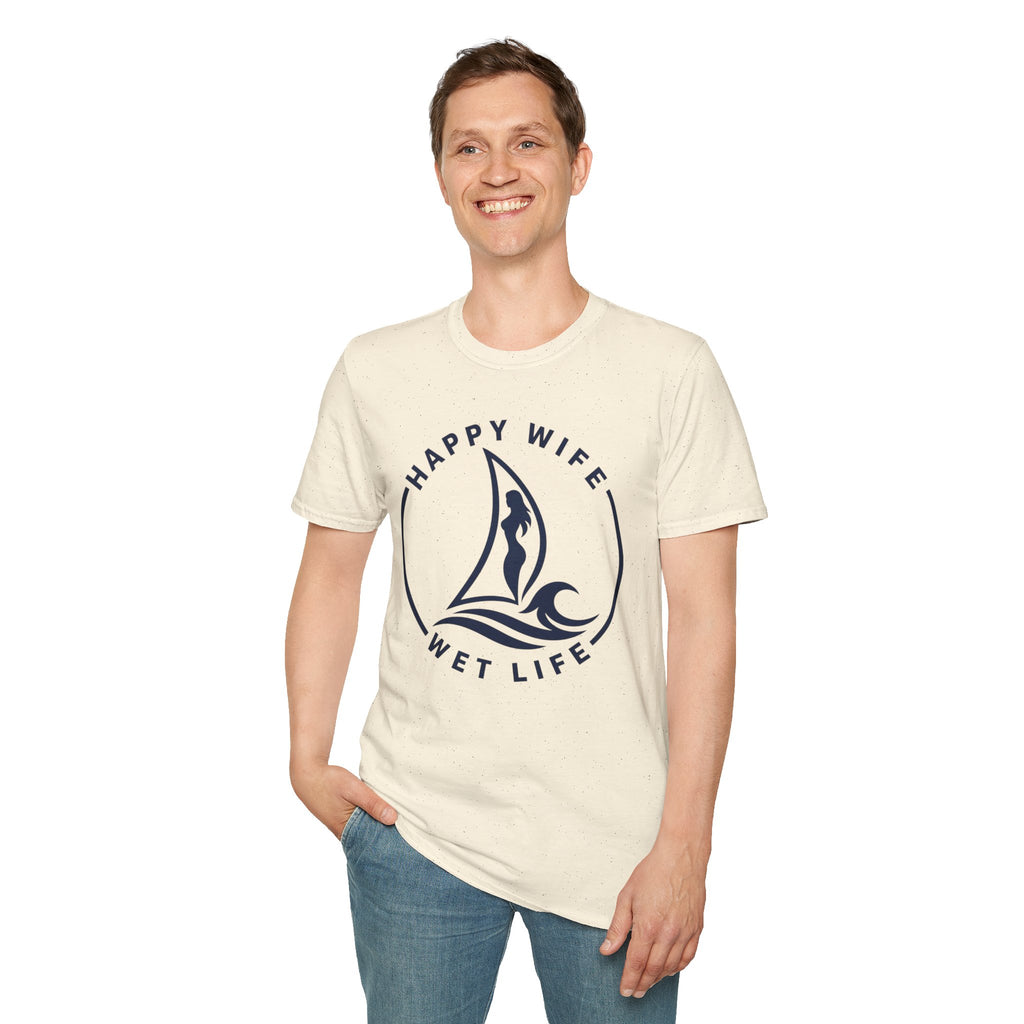 Unisex Happy Wife Wet Life T-Shirt — Brand Graphic Tee