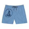 Men's Swim Shorts — "Happy Wife Wet Life" Sailboat Beach Trunk