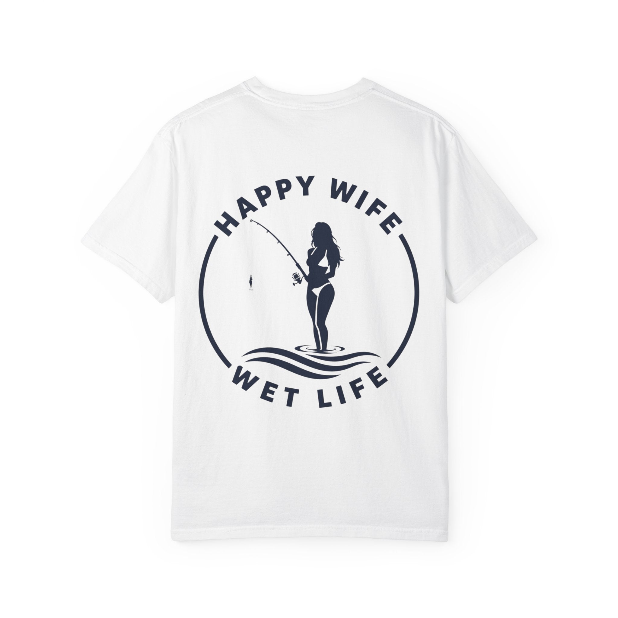 Women Fishing Graphic T-Shirt — "Rhythm of the Cast" Garment-Dyed Tee