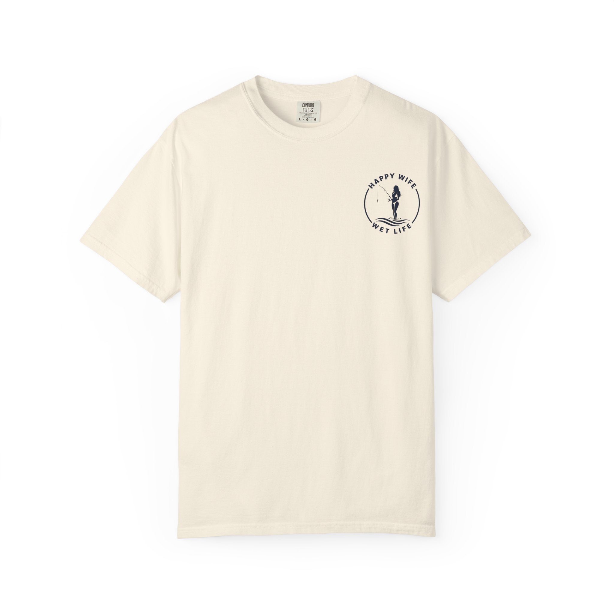 Women Fishing Graphic T-Shirt — "Rhythm of the Cast" Garment-Dyed Tee