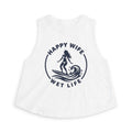 Happy Wife Wet Life Woman Surfing Crop Top — Surfing Summer Tank for Surfing Wives