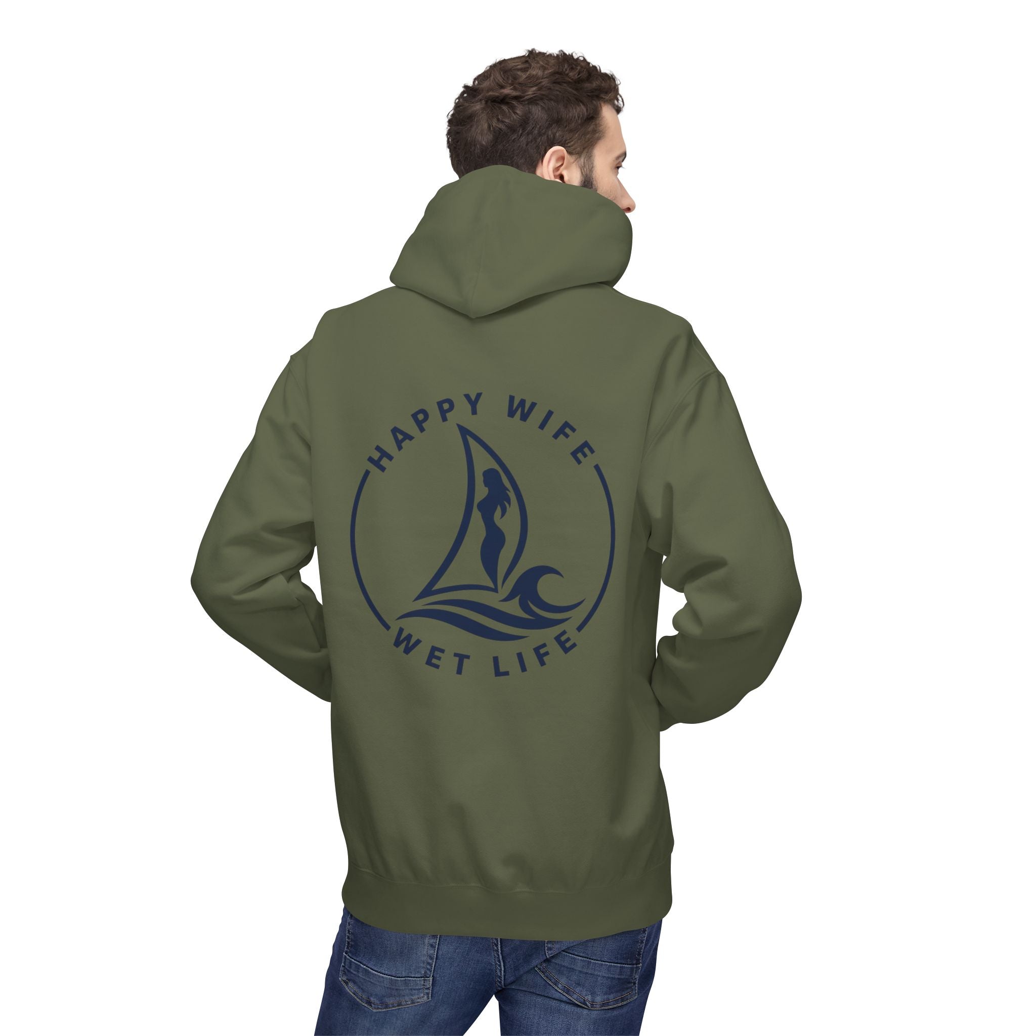 "Happy Life Wet Life" Nautical Graphic Pullover