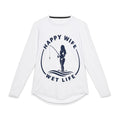 Men's UV Protection Long Sleeve Woman Fishing Shirt — "Happy Wife Wet Life" Coastal Sun Fishing Shirt