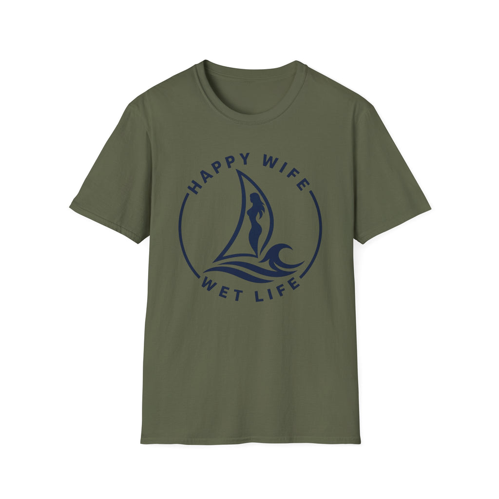 Unisex Happy Wife Wet Life T-Shirt — Brand Graphic Tee