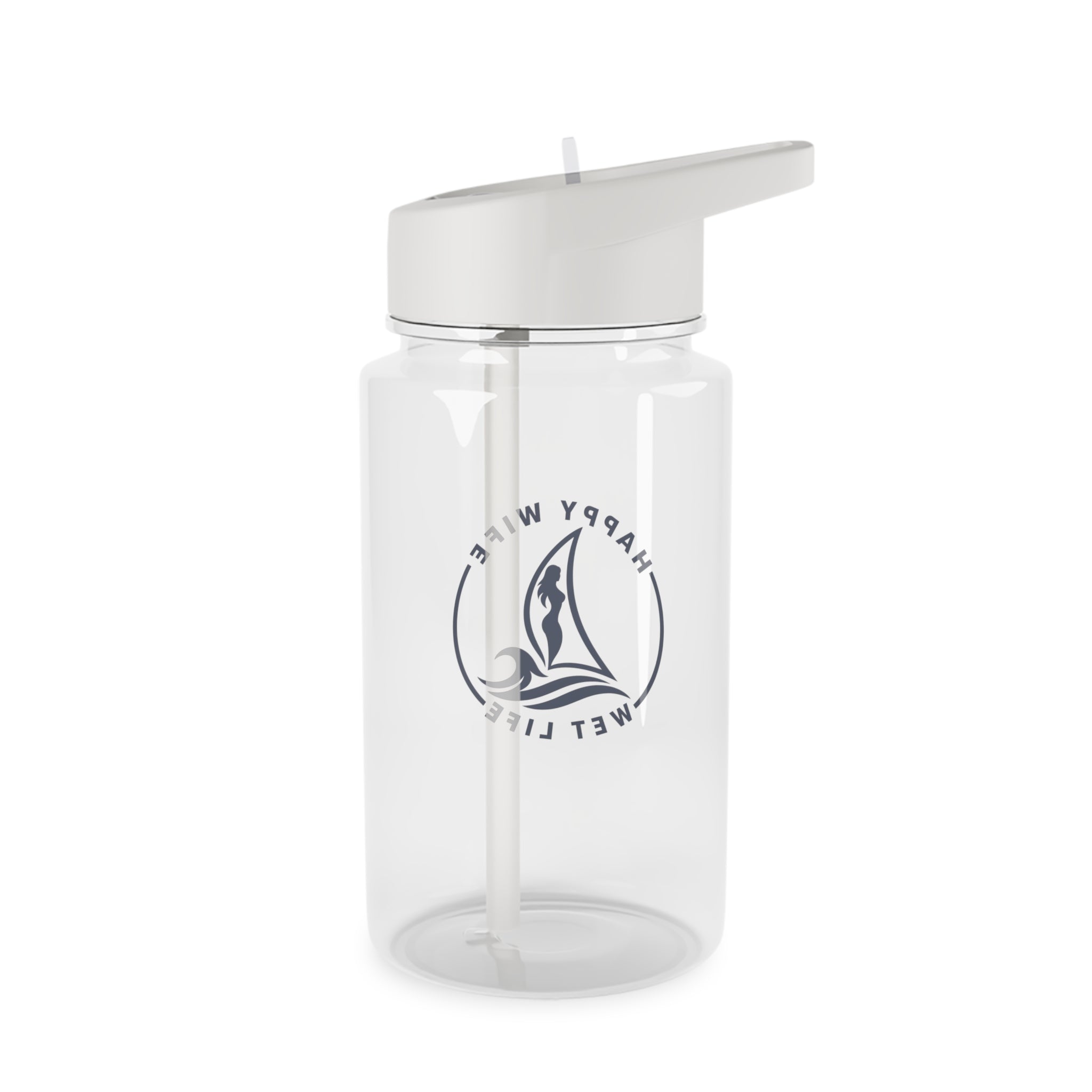 Tritan Water Bottle — "Happy Wife Wet Life" Surf Logo Sports Bottle